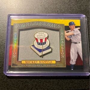 Mickey Mantle 1956 World Series Medallion Card